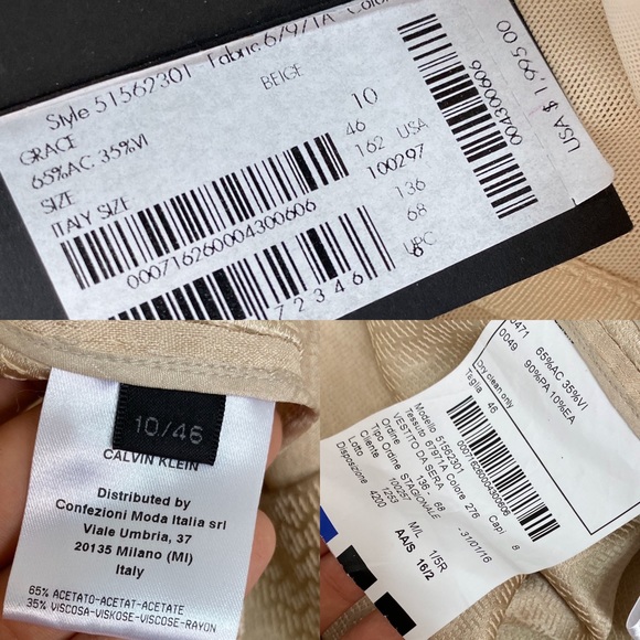 NWT Calvin Klein Collection Gold Draped Dress